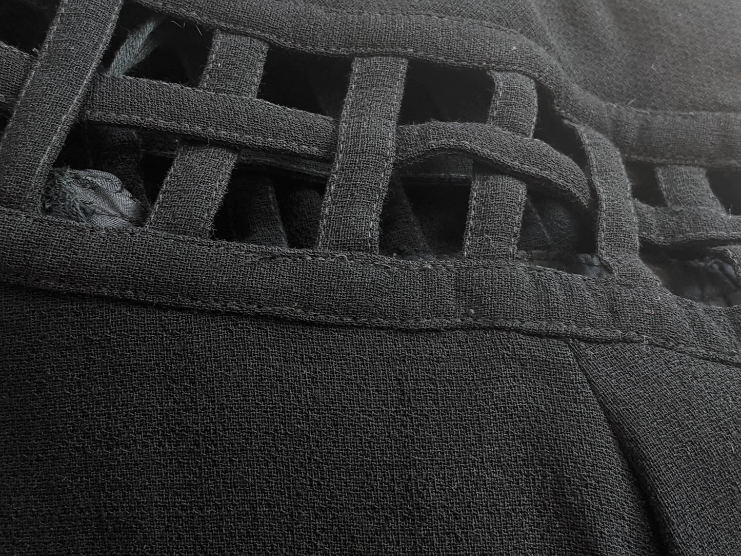 Vintage 1980s-90s black wool dress by Louis Feraud