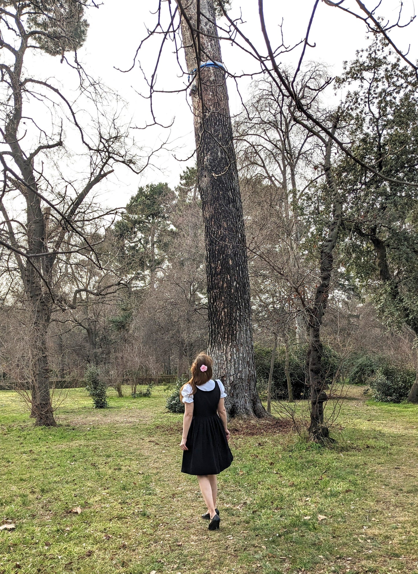 Vintage 1960s-70s black & red dirndl