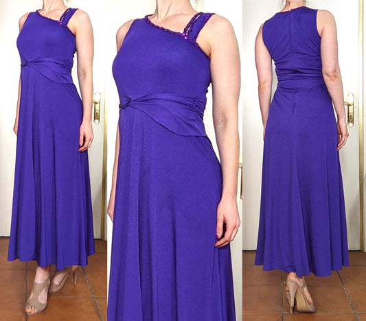 Vintage 1970s purple maxi dress