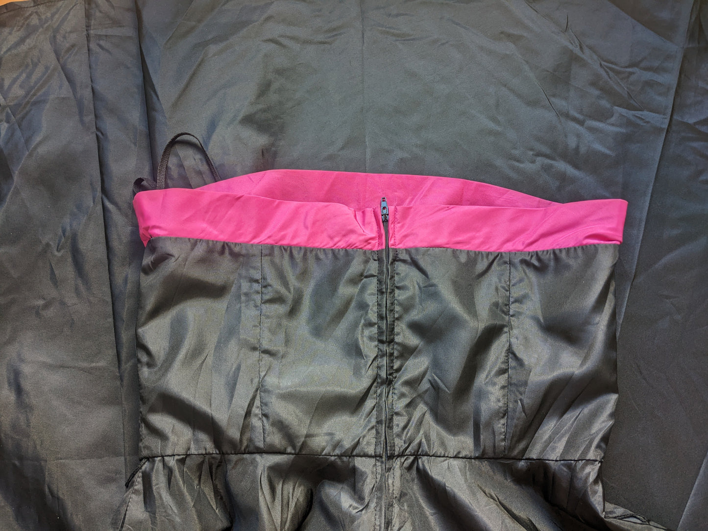 Vintage 1980s black & pink taffeta gown