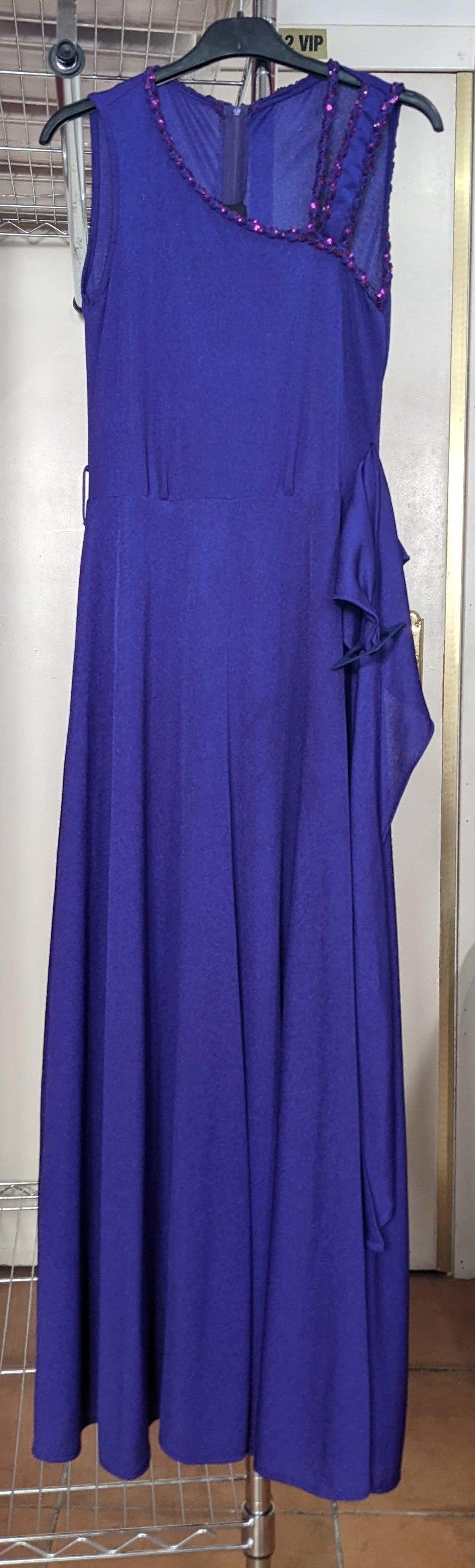 Vintage 1970s purple maxi dress
