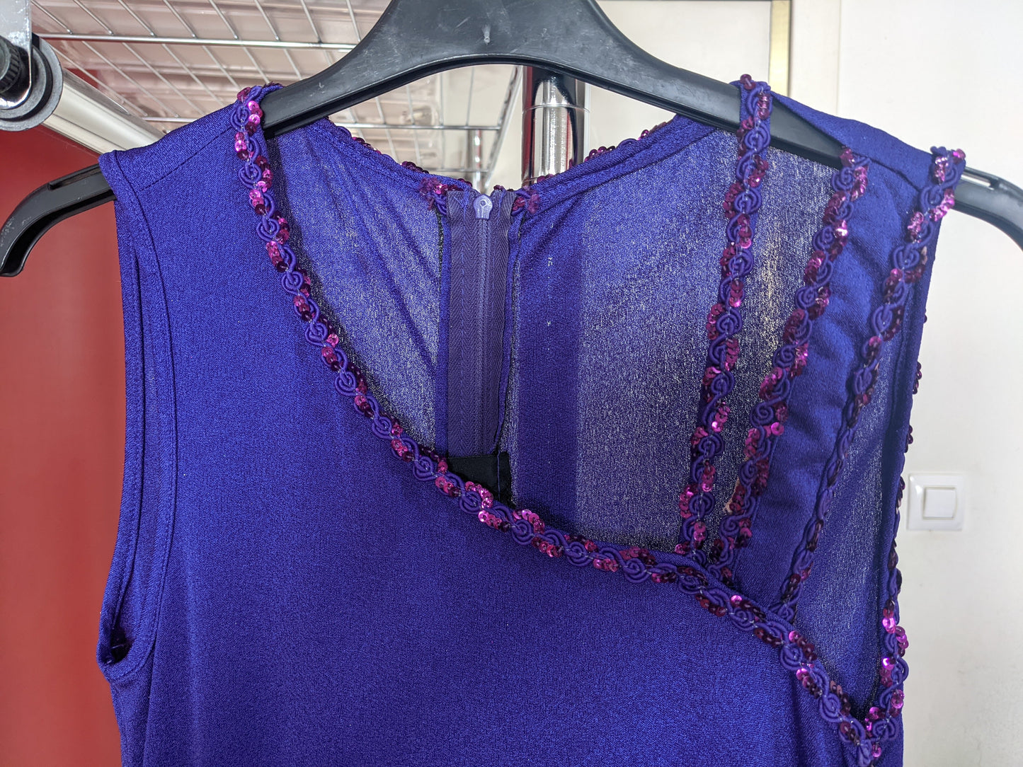 Vintage 1970s purple maxi dress