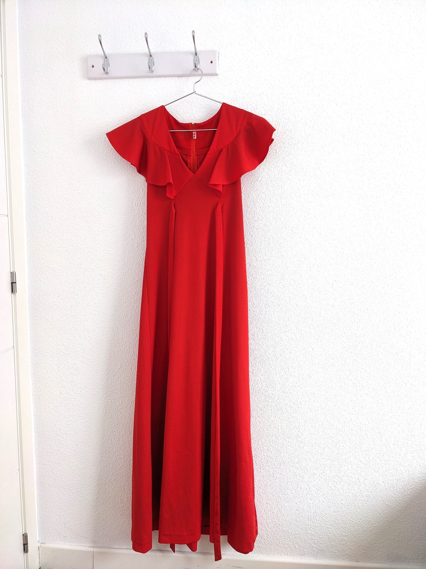 Vintage 1970s red maxi dress