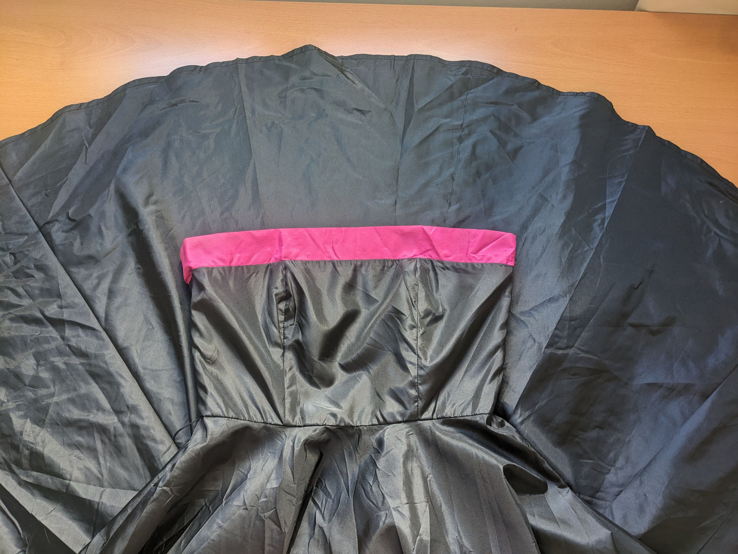Vintage 1980s black & pink taffeta gown