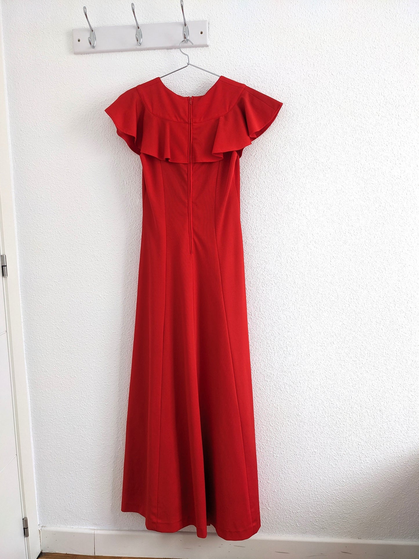 Vintage 1970s red maxi dress