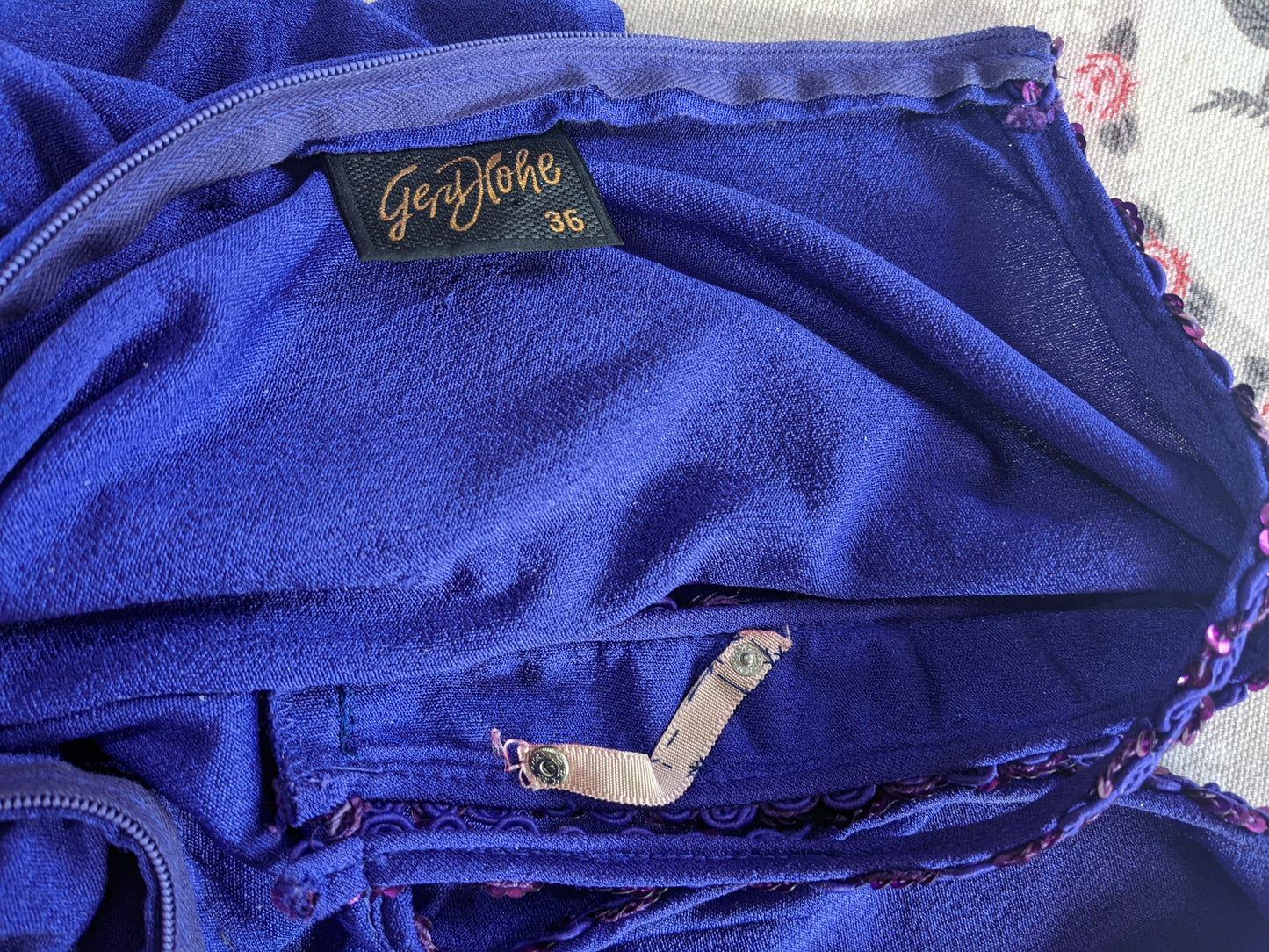 Vintage 1970s purple maxi dress