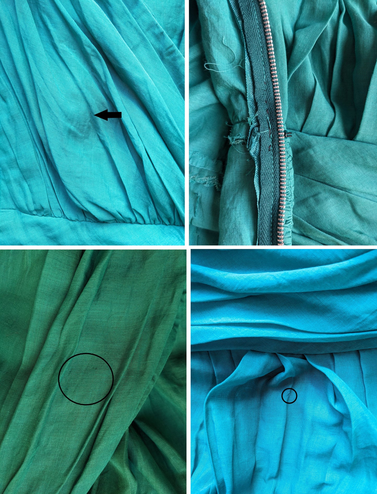 Vintage 1950s-60s green cotton dress