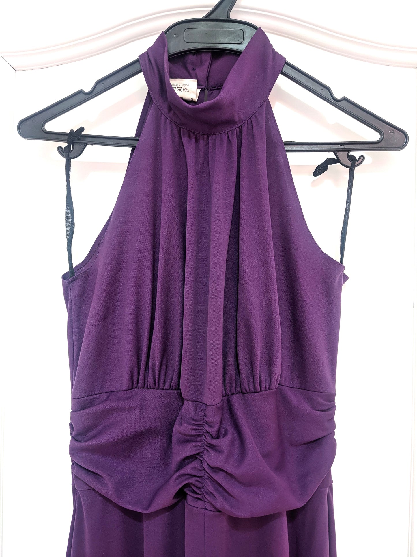 Vintage 1970s purple halter dress