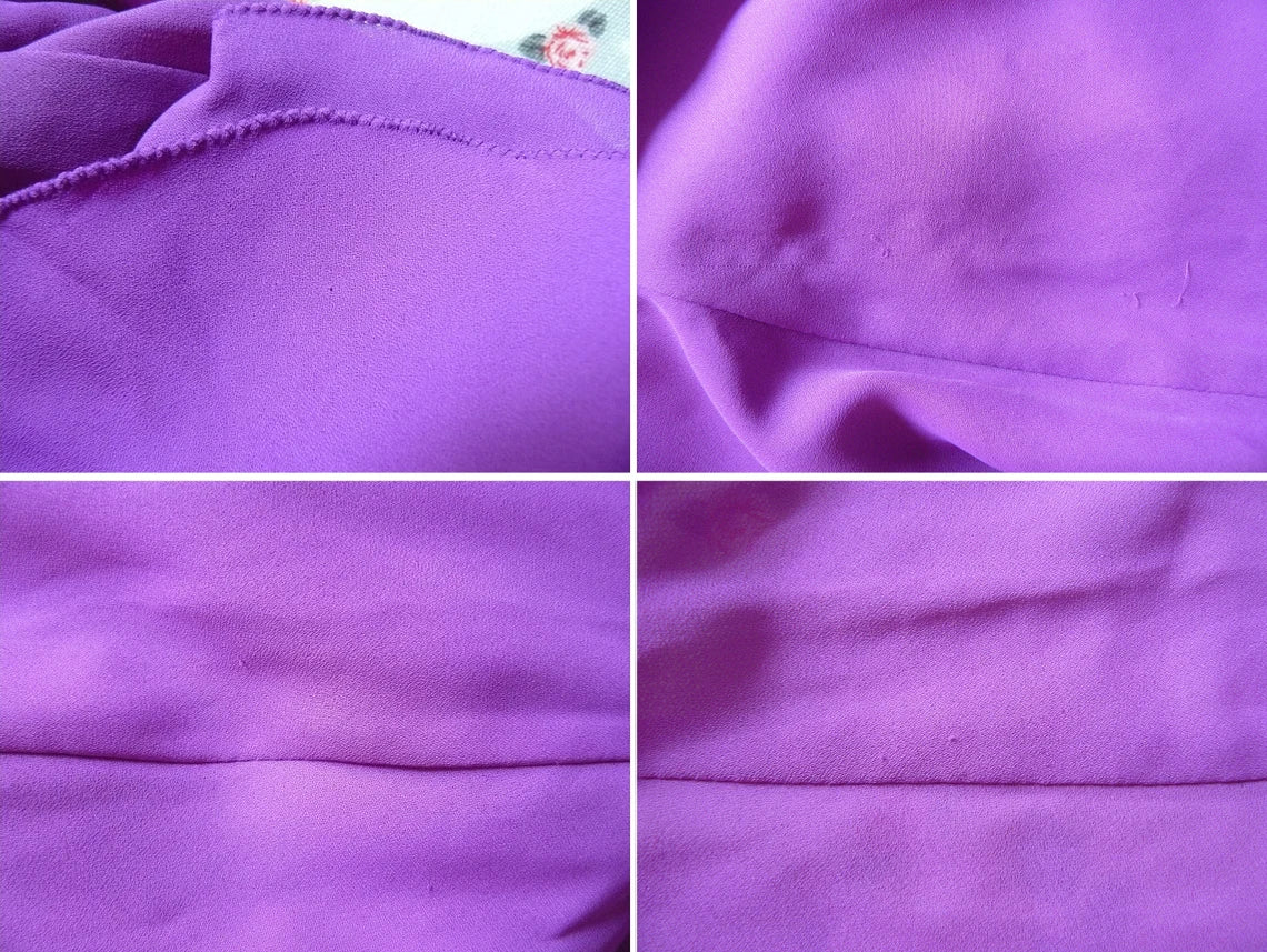 Vintage 1960s-70s purple chiffon maxi dress
