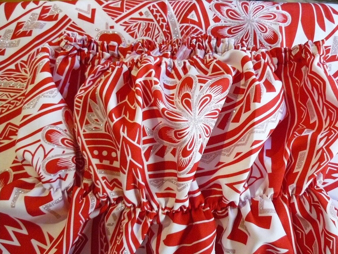 Vintage red & white Hawaiian dress