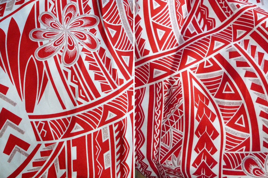 Vintage red & white Hawaiian dress