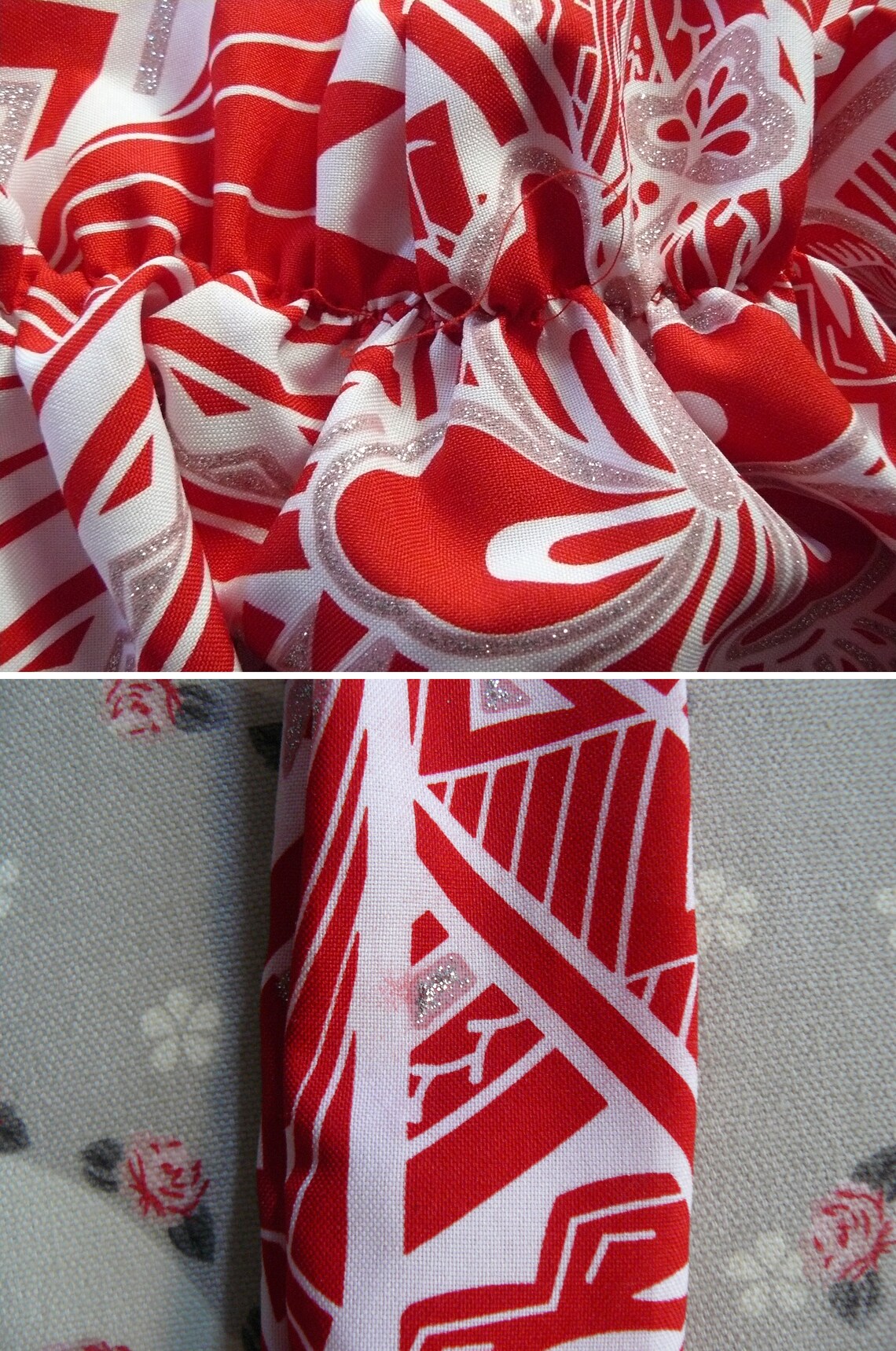 Vintage red & white Hawaiian dress