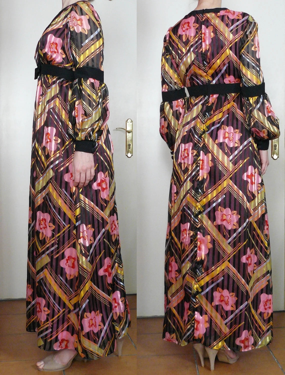 Vintage 1960s-70s maxi dress by Emiliana Wendel