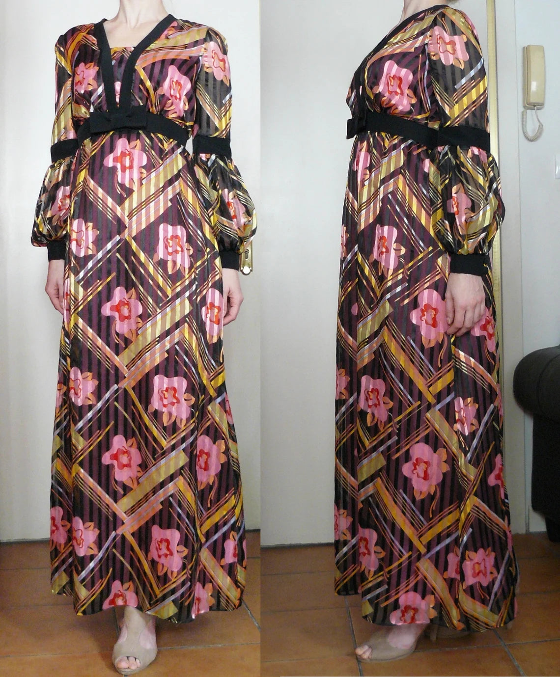 Vintage 1960s-70s maxi dress by Emiliana Wendel