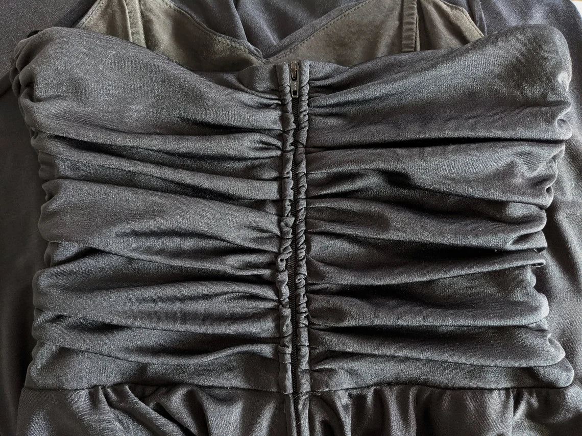Vintage 1980s black halter dress
