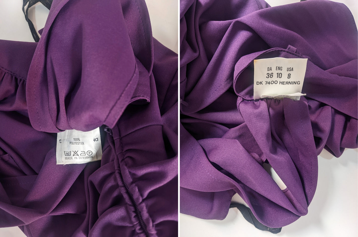 Vintage 1970s purple halter dress