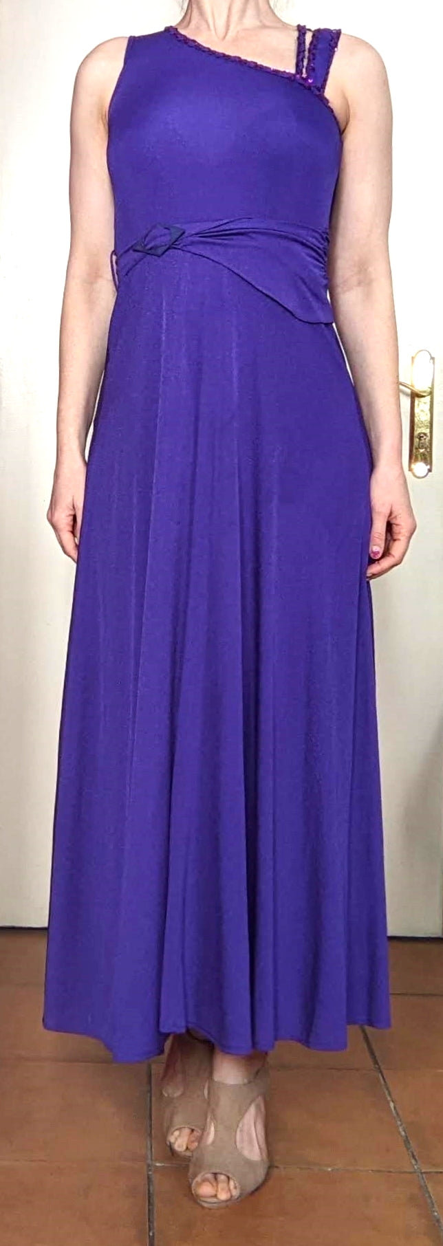 Vintage 1970s purple maxi dress