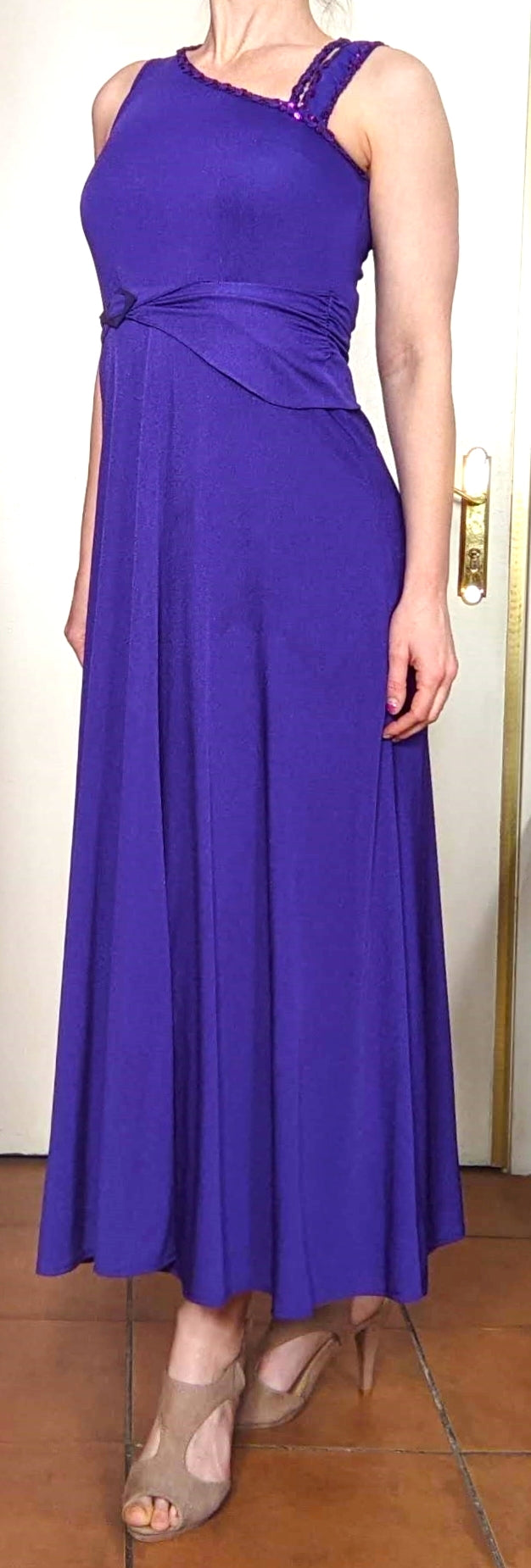 Vintage 1970s purple maxi dress