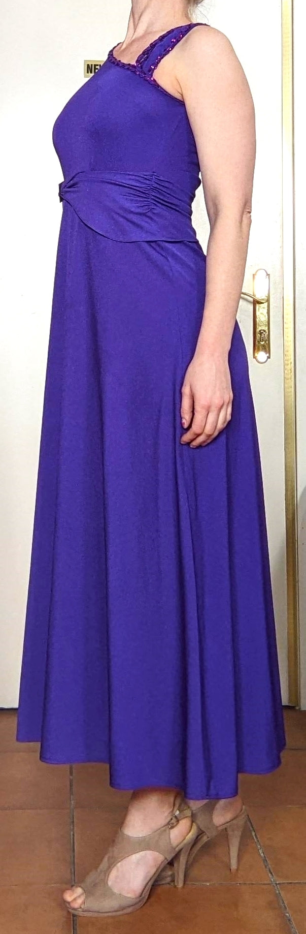 Vintage 1970s purple maxi dress