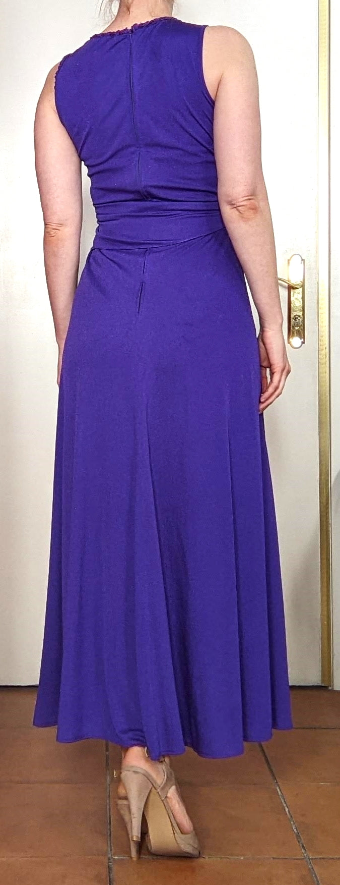 Vintage 1970s purple maxi dress